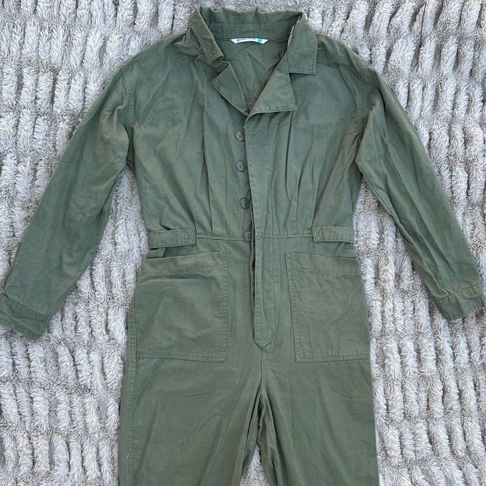 Given Kale olive green jumpsuit size M